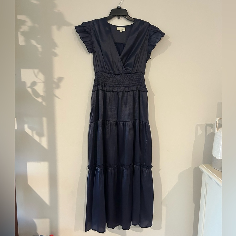 Sheen Navy Blue Dress